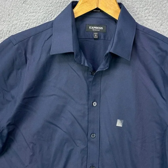 blue men's dress shirt Dark Blue Dress Shirt  Anto